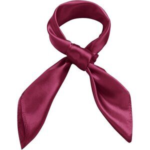 Women's Maroon Silk Feeling Scarf 23.6'' Square Satin Scarf Neck Head Bandana